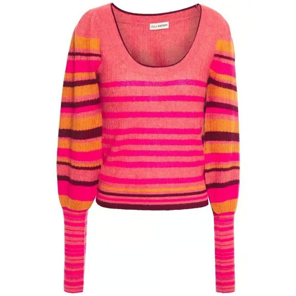 New Ulla Johnson Kariana Striped Cashmere Sweater Size Medium